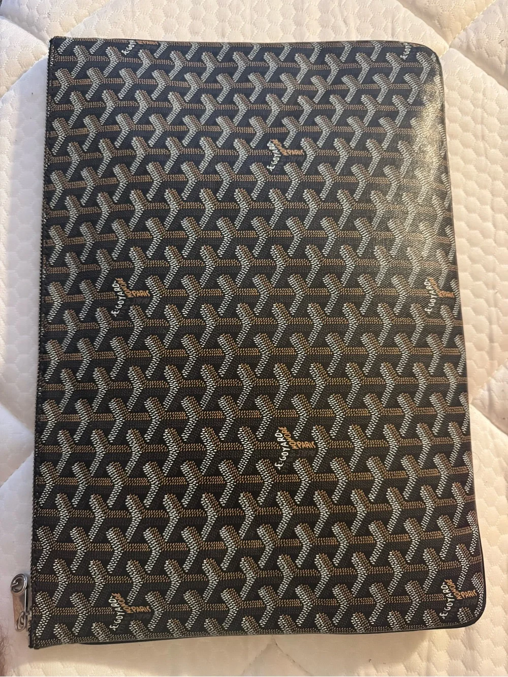 Goyard Orange Interior Zip Pouch